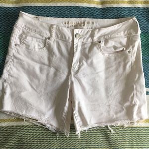 American Eagle White Denim Shorts